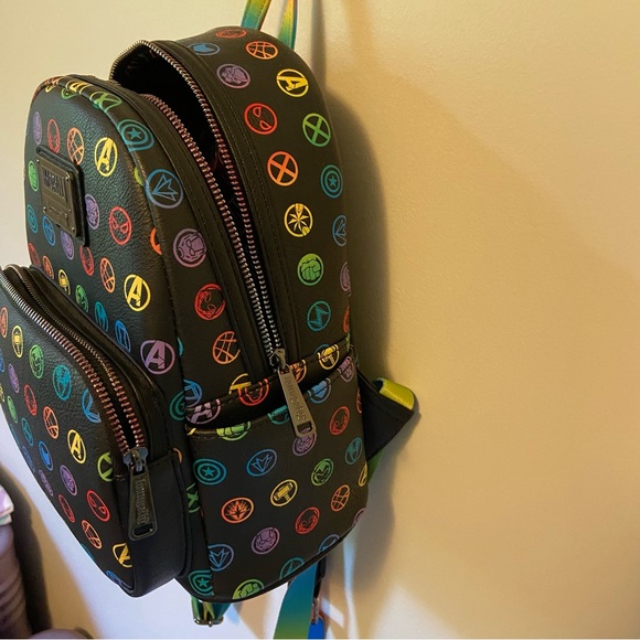 Disney Parks Marvel Avengers 2022 Pride Collection Loungefly Mini Backpack - Picture 6 of 12